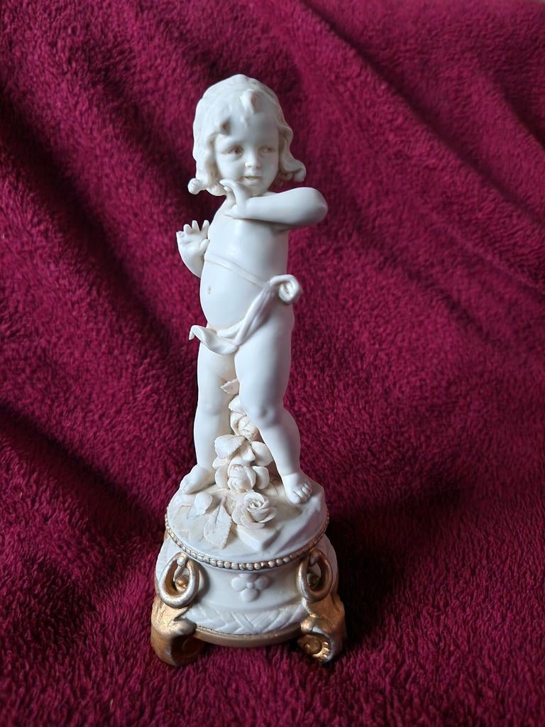 Ancienne figurine en biscuit de porcelaine., Antiquités & Art, Enlèvement