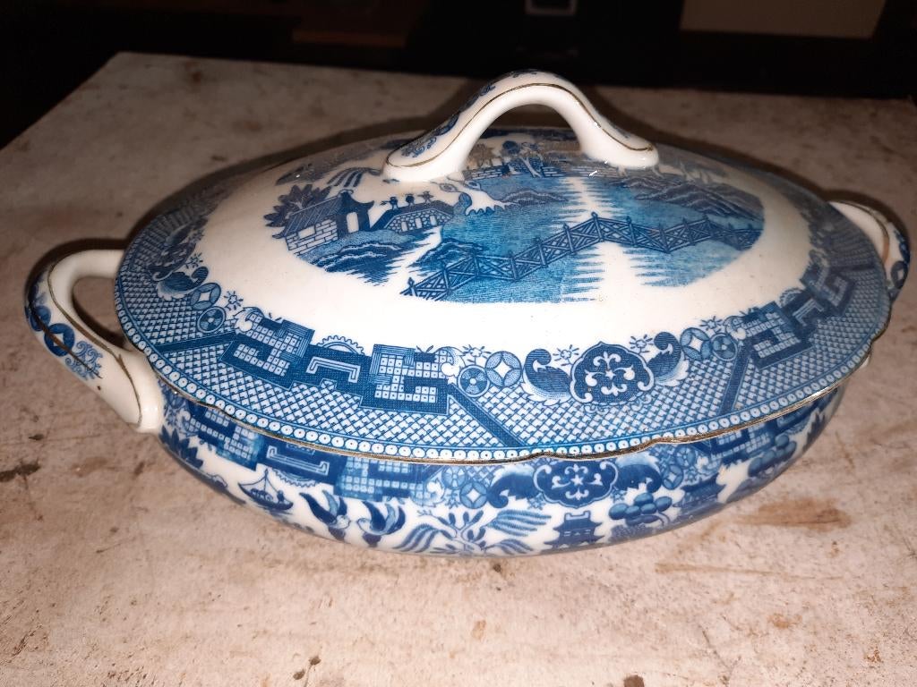 soepterrine en borden, Antiek en Kunst, Antiek | Servies los, Ophalen