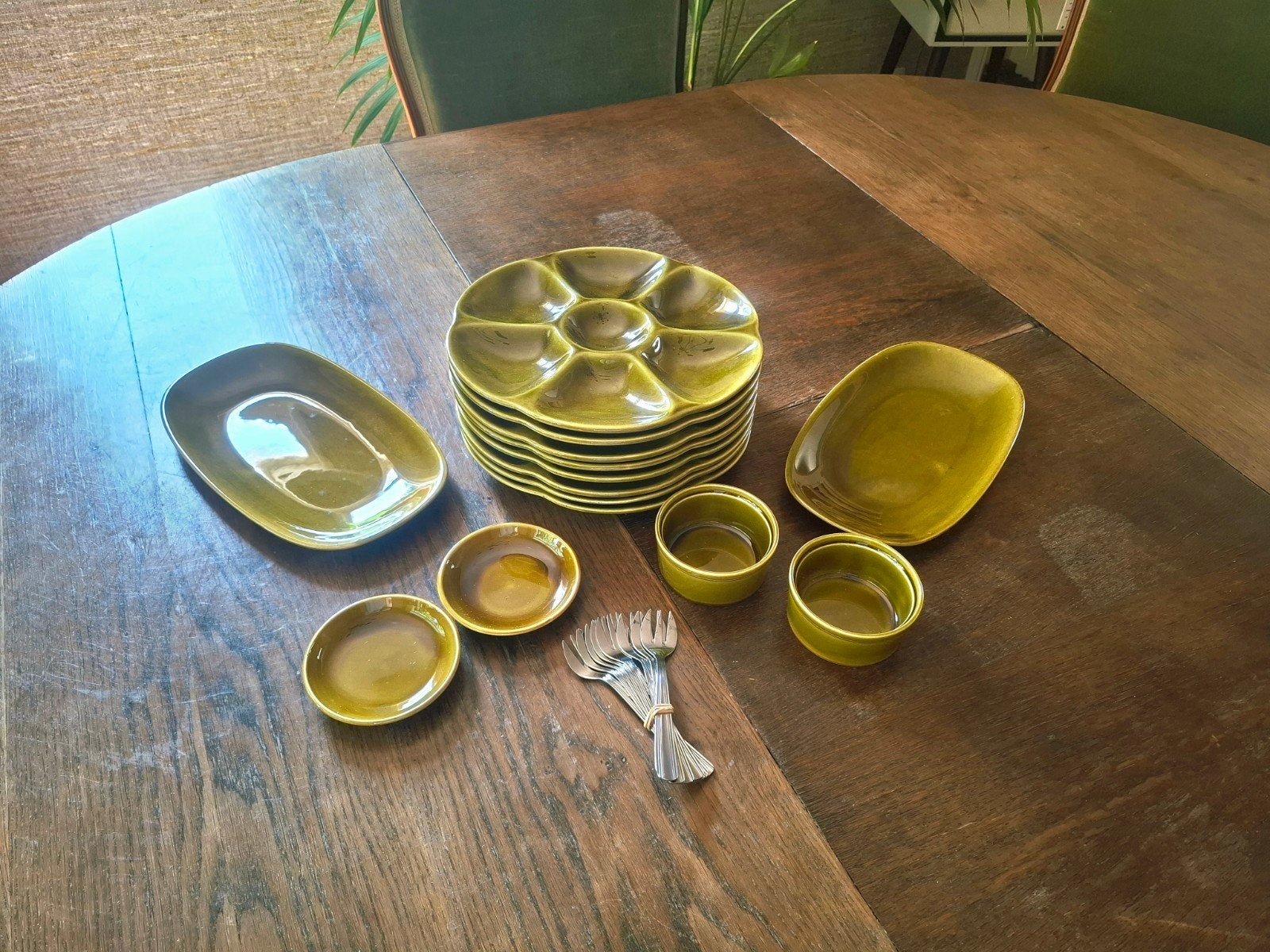 Vintage fondueset Gien France, Enlèvement ou Envoi