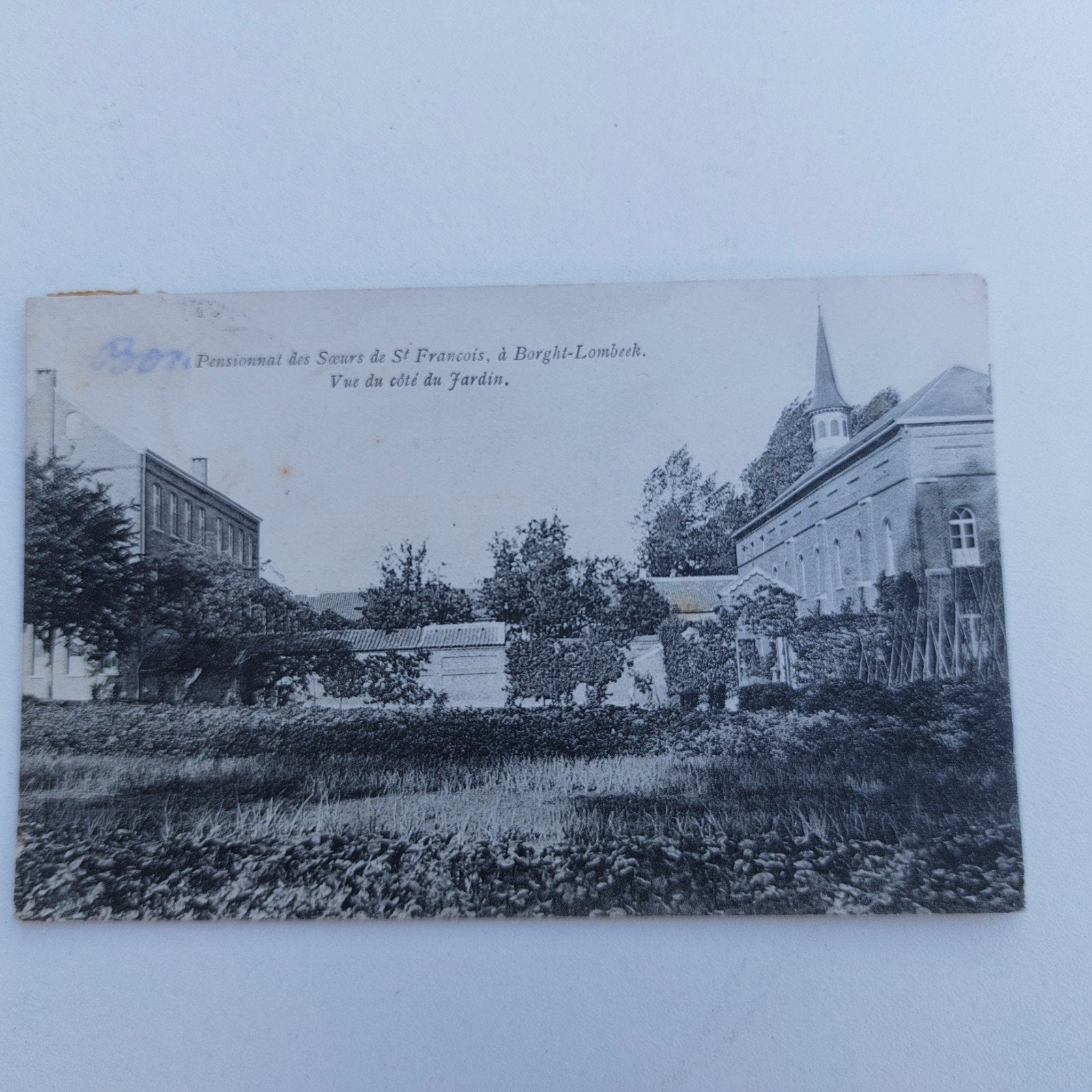 Oude postkaart Borght-Lombeek : kostschool, Ophalen of Verzenden