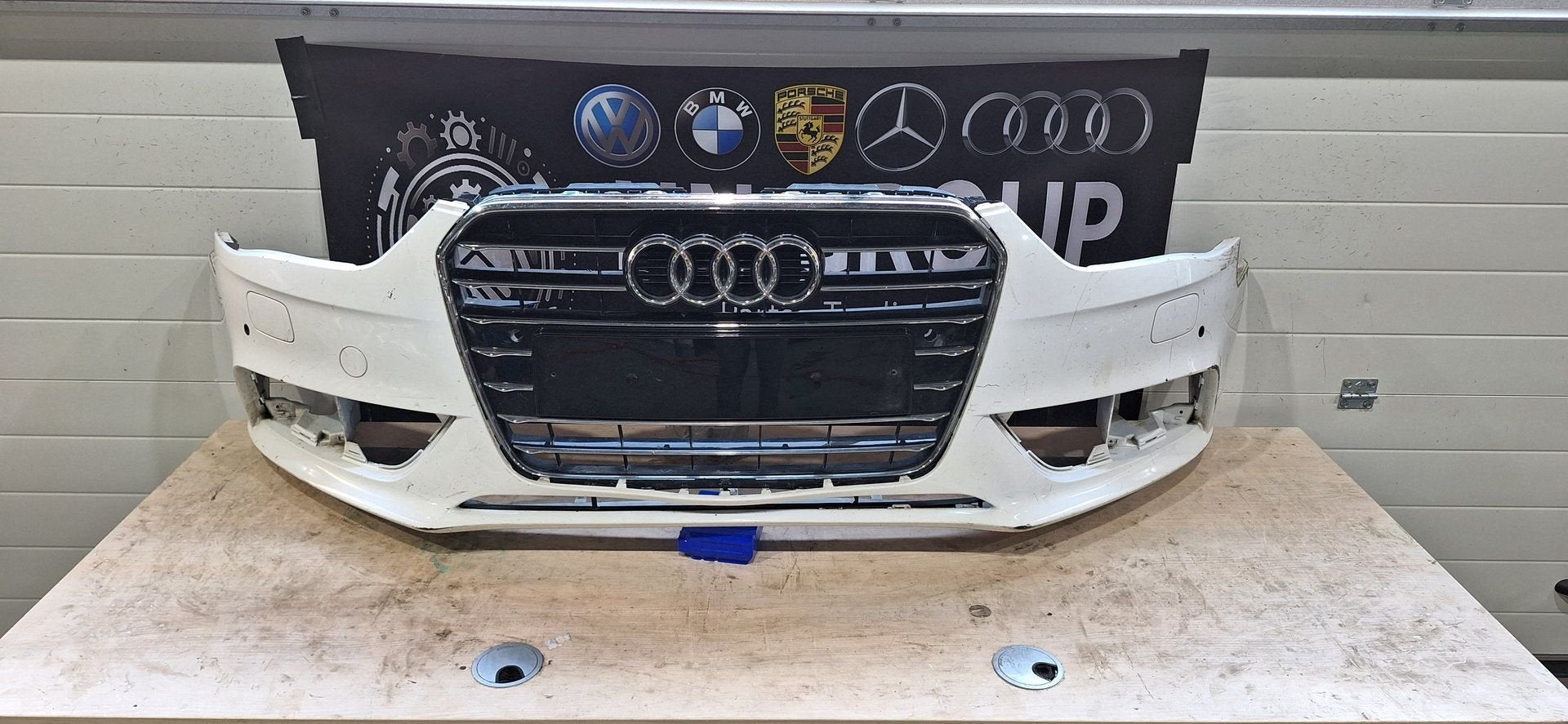 Audi A4 voorbumper, Gebruikt, -, Voor, -