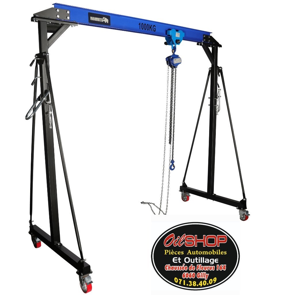 portique de levage mobile 1 tonne set palan manuel à chaîne, Enlèvement, Neuf