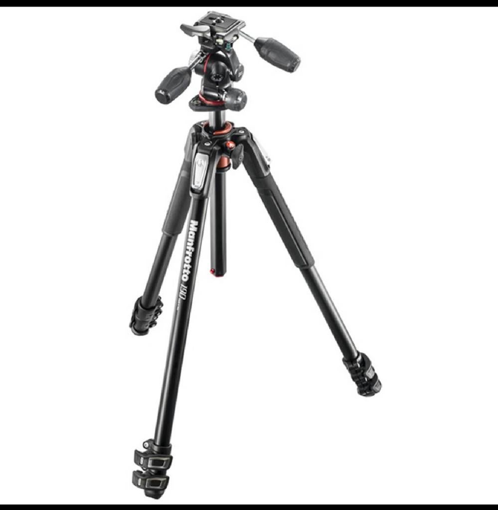 Kit trépied Monfrtto + rotule photographique, Neuf, Enlèvement ou Envoi, Avec rotule, 150 à 175 cm