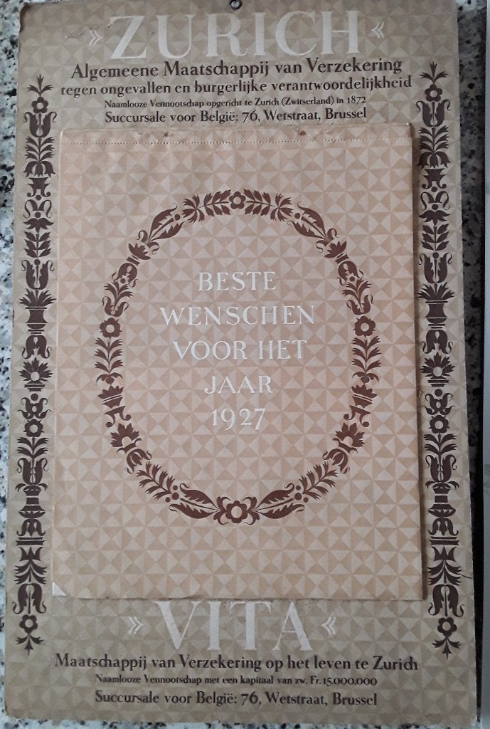 Kalender uit 1927, Diversen, Ophalen of Verzenden, Maandkalender, Zo goed als nieuw