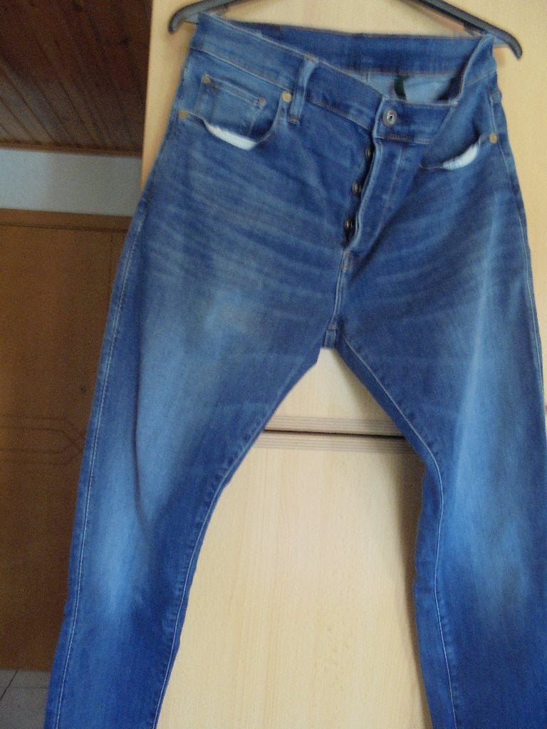 raw jeans broek slim heren 36/34 kopen, W36 - W38 (confectie 52/54), G Star RAW, Blauw, Ophalen of Verzenden