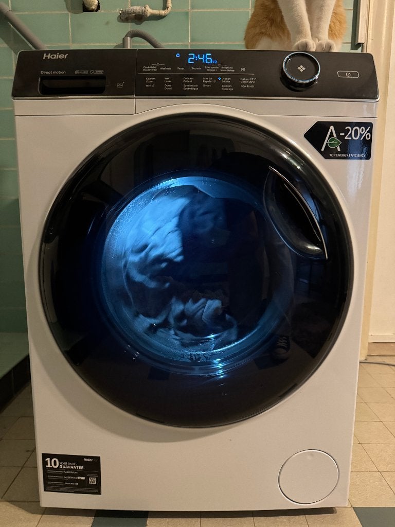 Haier HWD80-B14959EU1 was-droogcombinatie, Elektronische apparatuur, Ophalen, Gebruikt, Voorlader