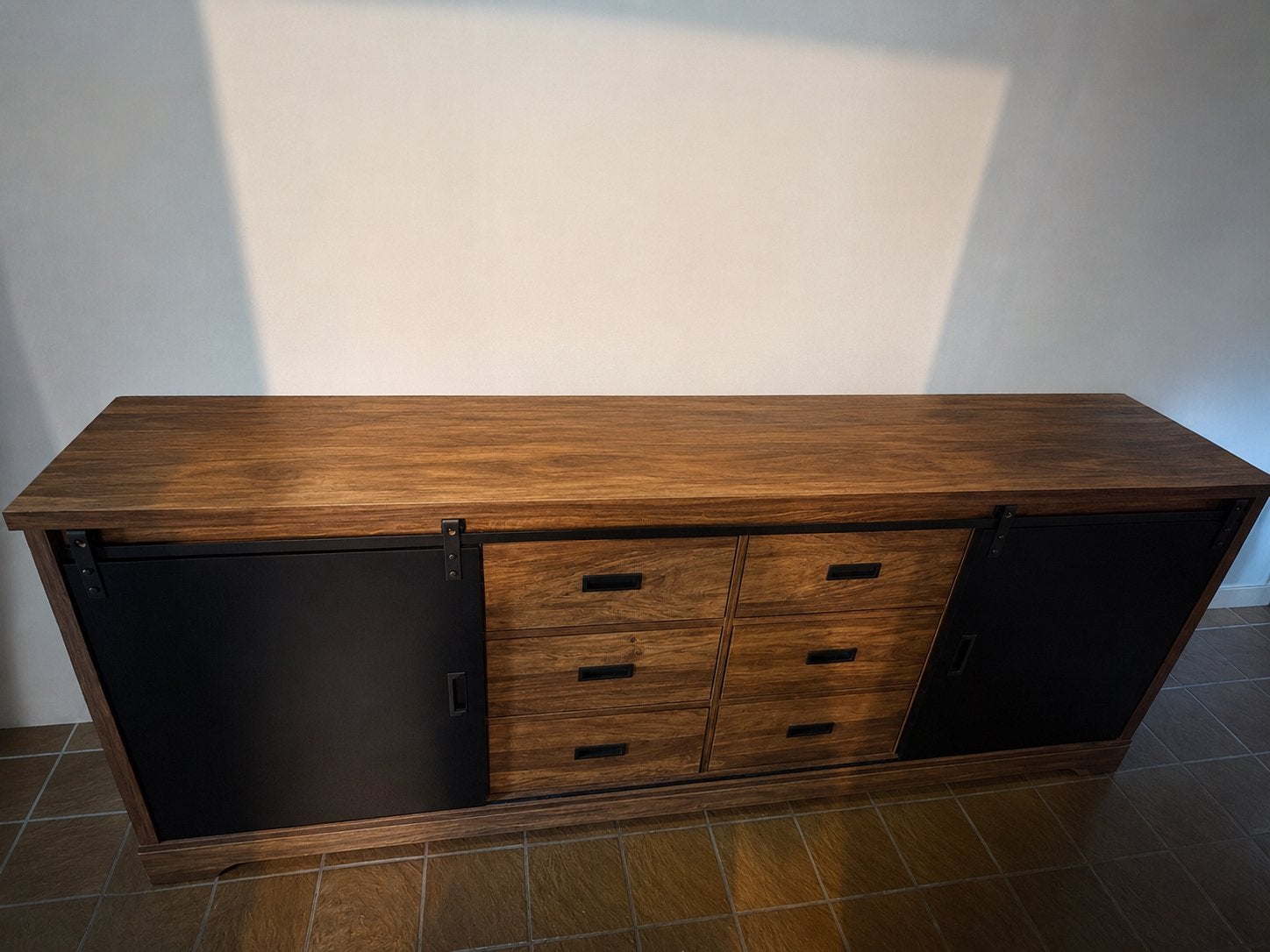 Buffet en bois, Enlèvement ou Envoi, Comme neuf, Métal