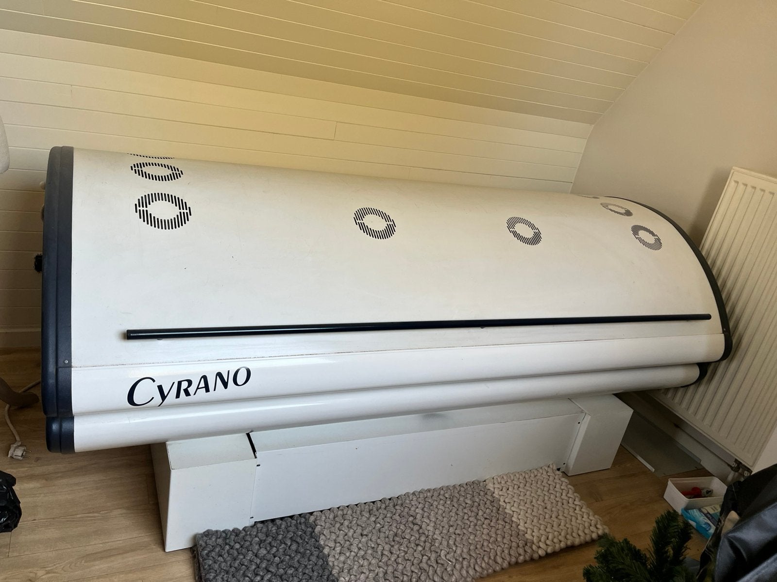 Cyrano zonnebank, Elektronische apparatuur, Zonnebanken en Gezichtsbruiners, Ophalen, Zo goed als nieuw, Zonnebank dubbelzijdig