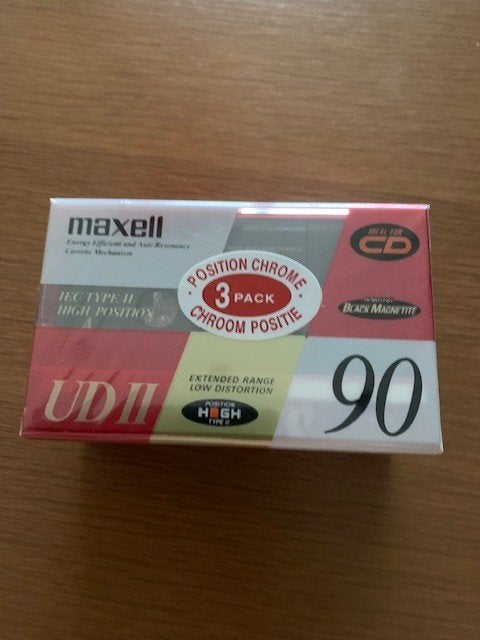 3 Pack Cassettebandjes MAXELL UDII 90 Chroom Pos (sealed), CD & DVD, Enlèvement ou Envoi, Originale, Autres genres, Neuf, dans son emballage