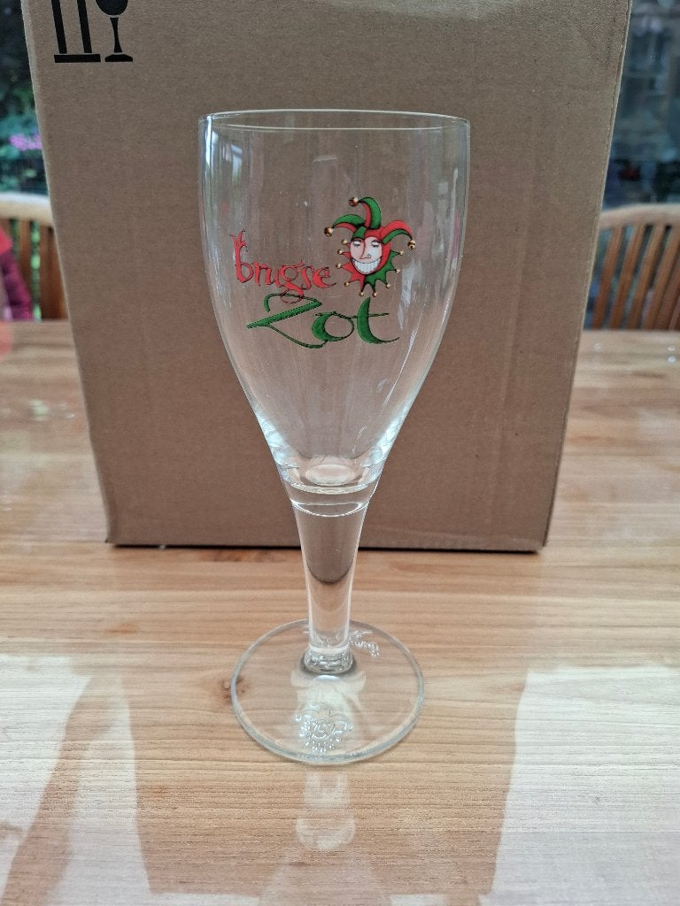 Brugse Zot bierglas, Ophalen, Gebruikt, Bierglas