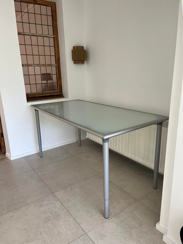 Bureau glas, Ophalen, In hoogte verstelbaar, Gebruikt, Glas