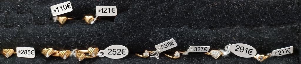 Bagues coeur (+ diamant ou zircon(s)) en or 18K, Bijoux, Sacs & Beauté, Bagues, Neuf, Femme, Or, Or, Avec pierre précieuse, Enlèvement ou Envoi