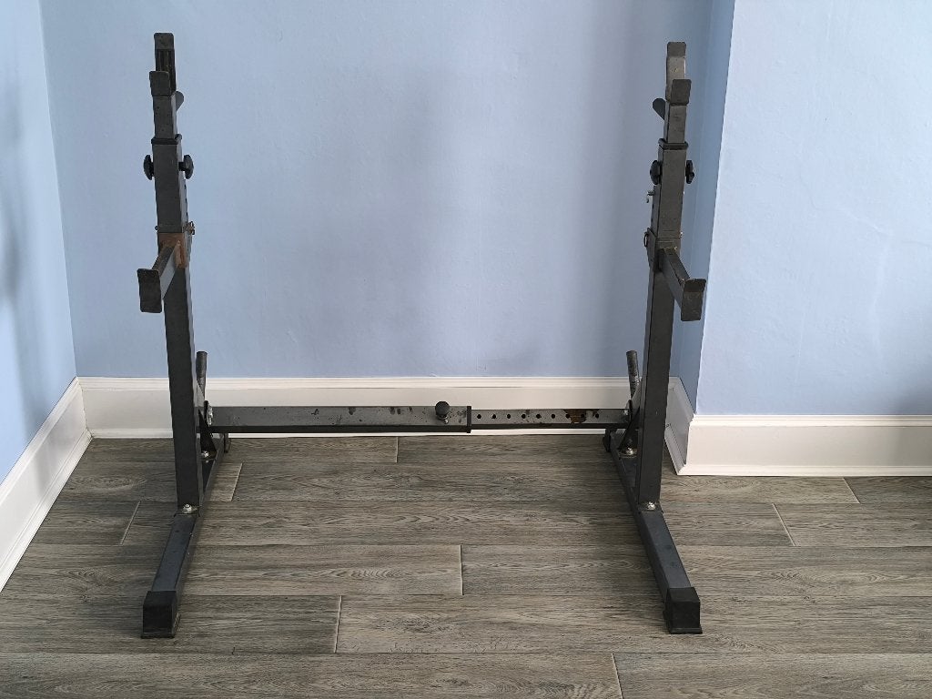 Squatrack + dips réglables en largeur et hauteur, Sports & Fitness, Enlèvement, Utilisé, Bras