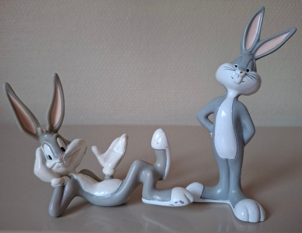 2 Vintage figuurtjes Bugs Bunny (Looney Tunes 1993/1994), Enlèvement ou Envoi