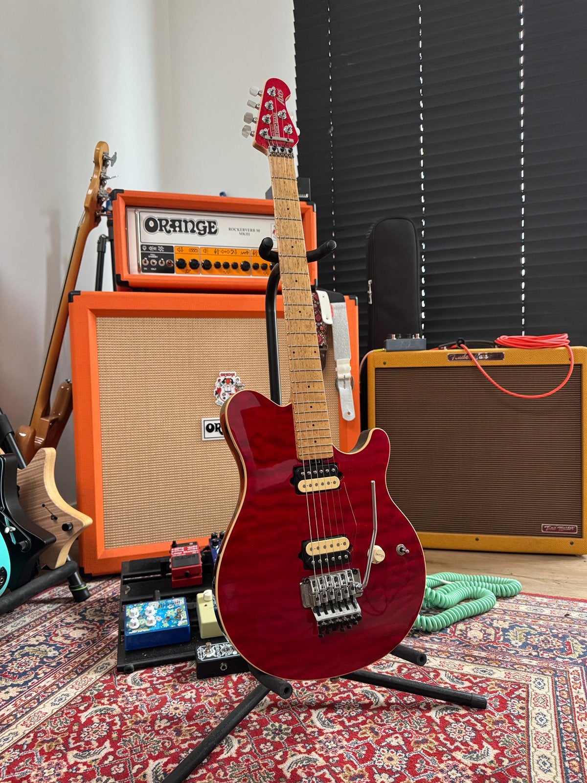 Music Man Axis 2006 - Trans Red, Muziek en Instrumenten, Ophalen, Zo goed als nieuw