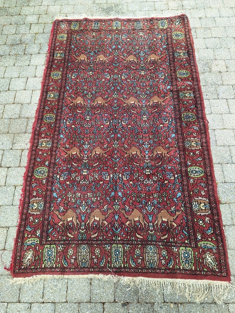 oosters tapijt handgeknoopt, Ophalen, Gebruikt, 150 tot 200 cm, 50 tot 100 cm
