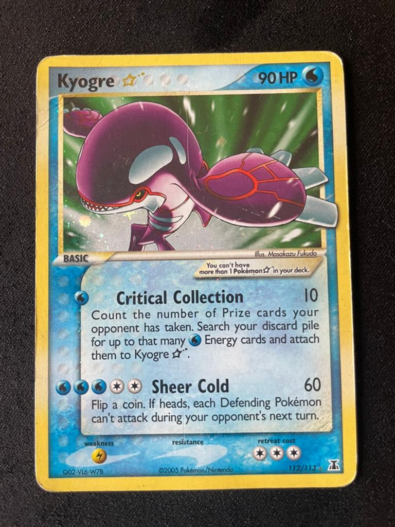 Kyogre gold star pokemon kaart, Ophalen of Verzenden, Zo goed als nieuw