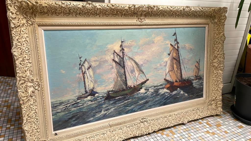 Schilderij herni de greve, Antiek en Kunst, Ophalen