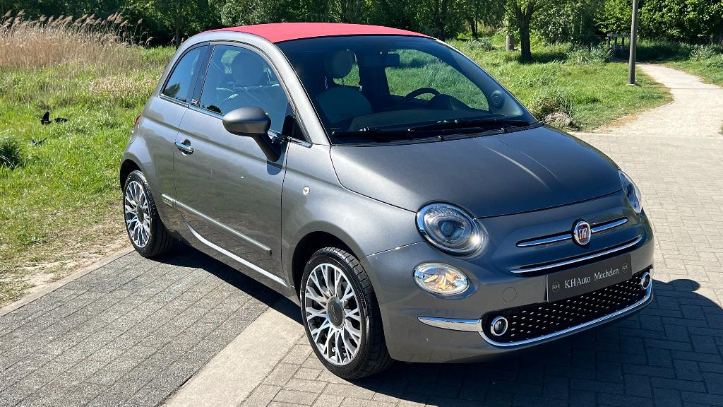 Fiat 500C Cabrio Star 1.2i Automaat CarPlay Navi Garantie, Automaat, Euro 6, USB, Leder en Stof