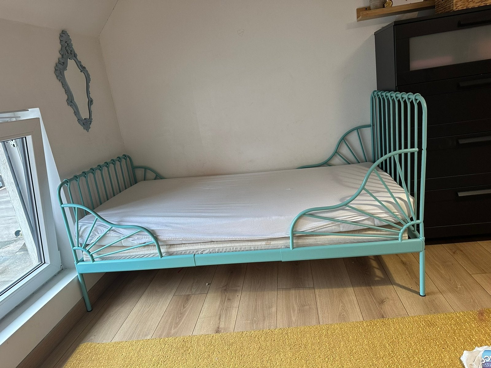 Meegroeibed + matras, Ophalen, Zo goed als nieuw, Matras