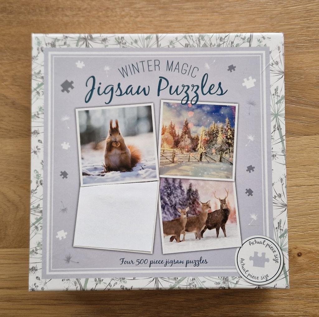 Legpuzzels Winter Magic 3 x 500 stuks, Ophalen of Verzenden, 500 t/m 1500 stukjes, Zo goed als nieuw, Legpuzzel