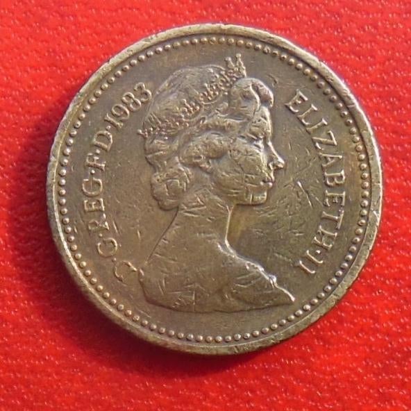 GB 1983 One Pound Elisabeth 2, Postzegels en Munten, Verzenden, Overige landen, Losse munt