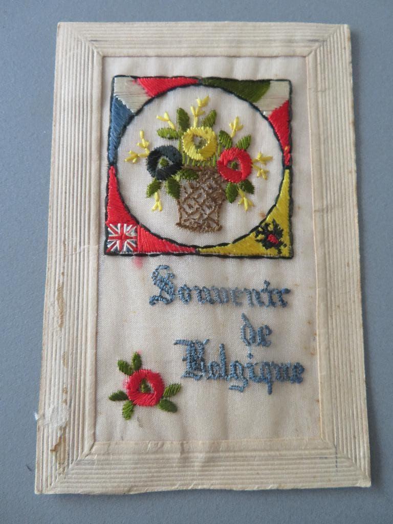 WO1 zelfgemaakte pk 1917 Souvenir Belgique geallieerden, Collections, Enlèvement ou Envoi, Avant 1920, Affranchie, Politique et Histoire