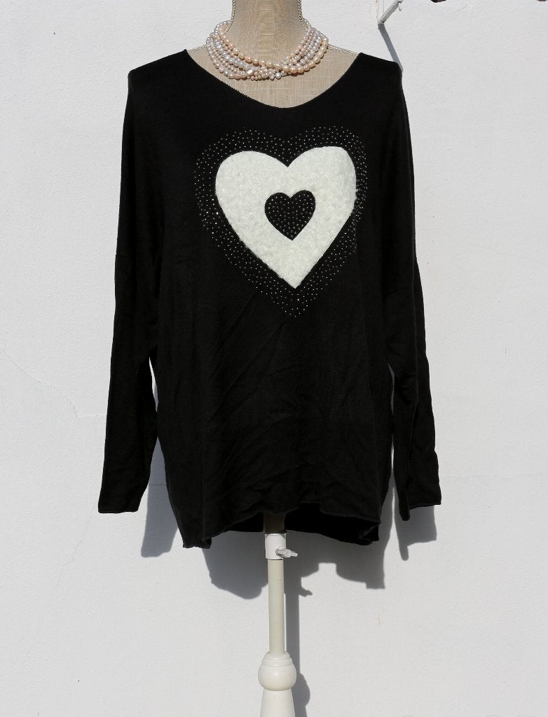 Prachtige zwarte trui NIEUW - one size fits all, Kleding | Dames, Truien en Vesten, Italy Moda, Ophalen of Verzenden, Nieuw, Zwart
