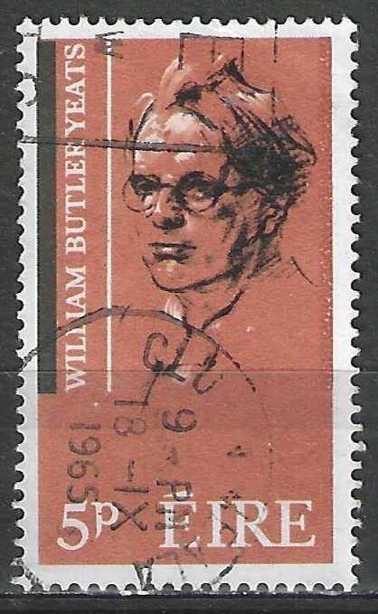 Ierland 1965 - Yvert 171 - William Butler Yeats  (ST), Verzenden, Gestempeld