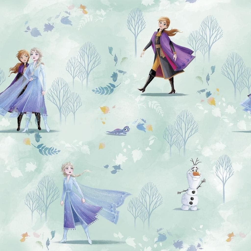 Disney Frozen Vlies Behangrol - 1005x53 cm - Fresh Breeze, Verzenden, Nieuw, Wanddecoratie