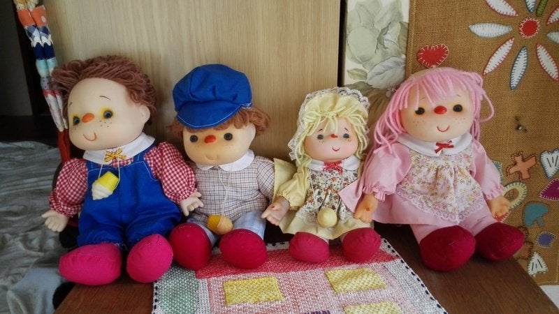 Village Toys 1980 – 4 Ice cream dolls Vintage ijs poppen, Enlèvement, Comme neuf, Poupée