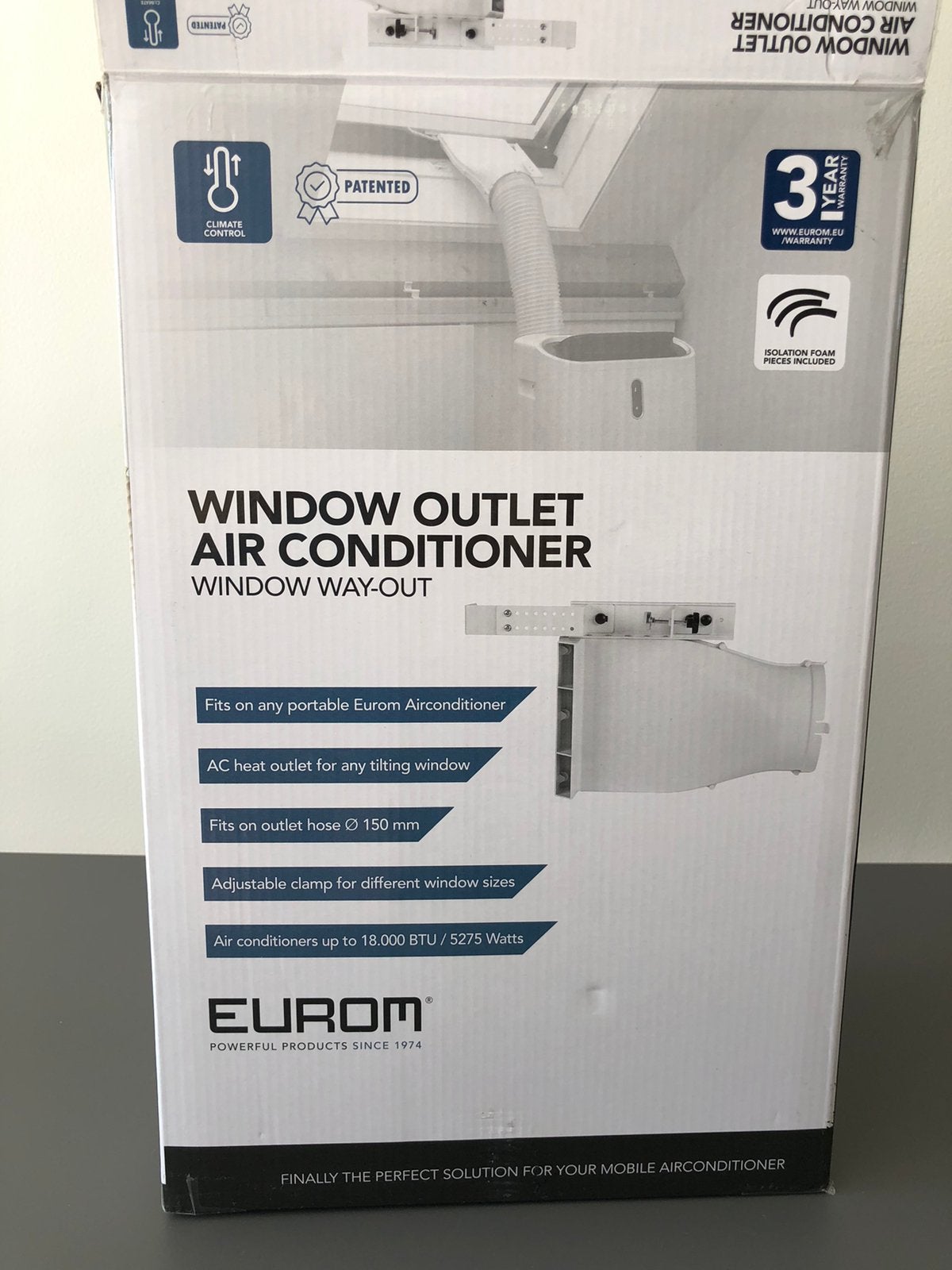 Eurom Window Way-out raamafdichtingskit mobiele airco, Elektronische apparatuur, Ophalen, Zo goed als nieuw, Mobiele airco