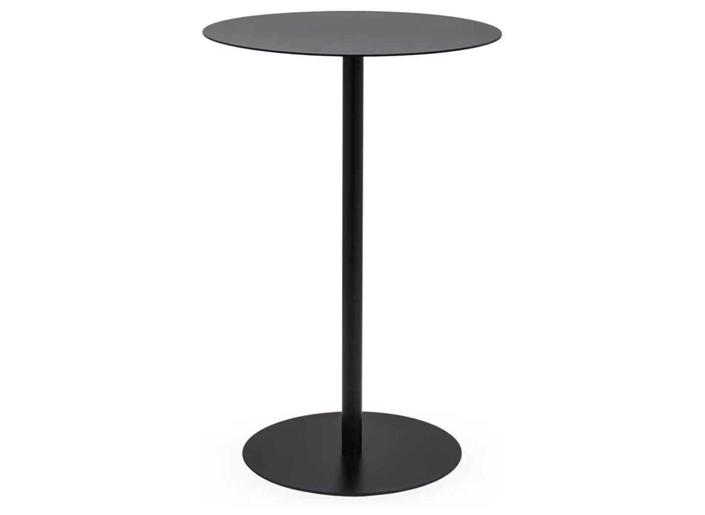 Spetebo ronde bijzettafel in matzwart metaal — Ø 35 cm, Ophalen
