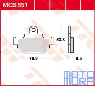 TRW MCB551 remblokken set Suzuki DR600 1985 - 1989 DR 600 50, Motos, Neuf, -, -, -