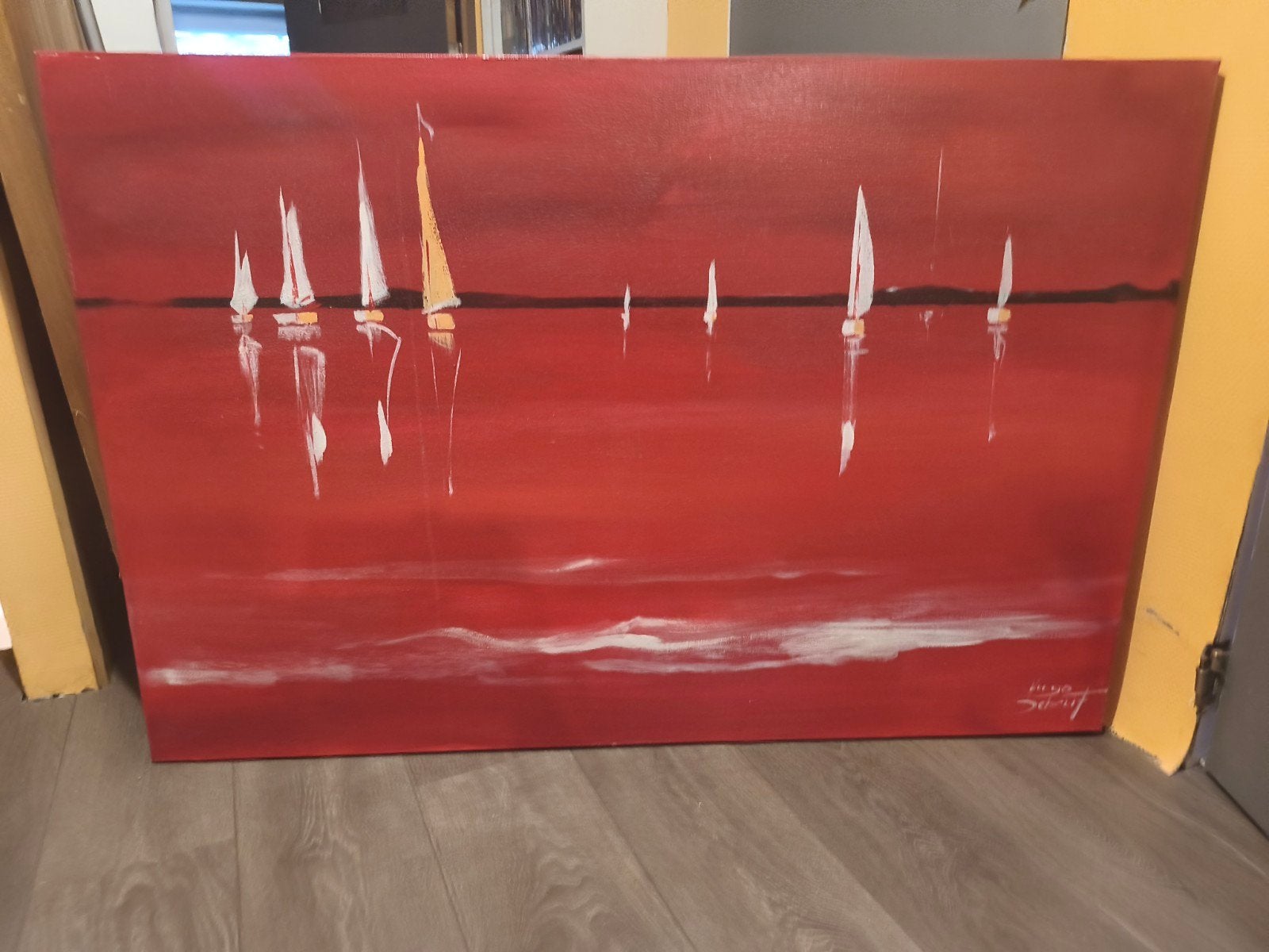 schilderij, Ophalen, Gebruikt, Hout, 75 tot 150 cm