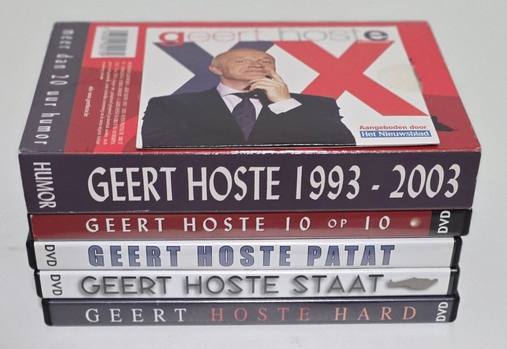 9 Dvd's van Geert Hoste en 9 andere., Cd's en Dvd's, Ophalen of Verzenden, Zo goed als nieuw, Stand-up of Theatershow