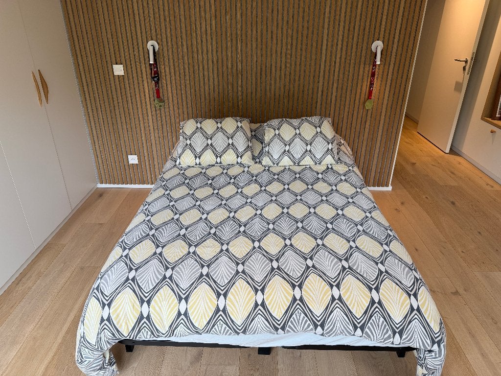 Bed en matras van 140 cm, Huis en Inrichting, Slaapkamer | Matrassen en Bedbodems, Ophalen, Gebruikt, Tweepersoons, 140 cm