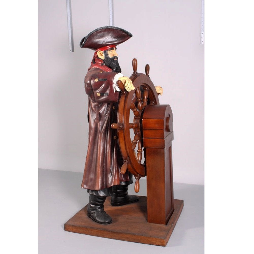 Pirate with Steering Wheel – Piraat beeld Hoogte 199 cm, Ophalen, Nieuw