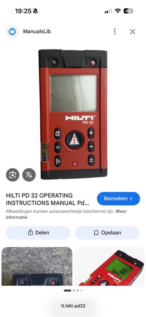 Miltimeter met laser hilti dp32, Ophalen, Zo goed als nieuw, Multimeter