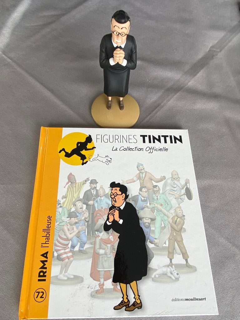 Kuifje beeldje Irma de kleedster nr. 72 met boekje, Ophalen of Verzenden, Kuifje, Zo goed als nieuw, Beeldje of Figuurtje