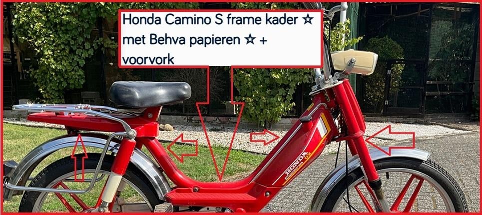Honda Camino S frame kader ☆ met Behva papieren ☆ + voorvork, Ophalen, Gebruikt, Frame, Honda