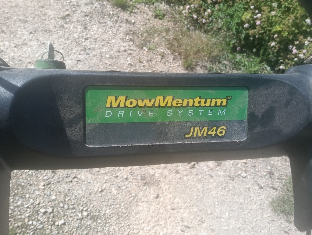 Grasmaaier John Deere zelftrekker benzine maaibreedte 60 cm, Tuin en Terras, Grasmaaiers, Ophalen, Cirkelmaaier, Gebruikt, Elektrische starter
