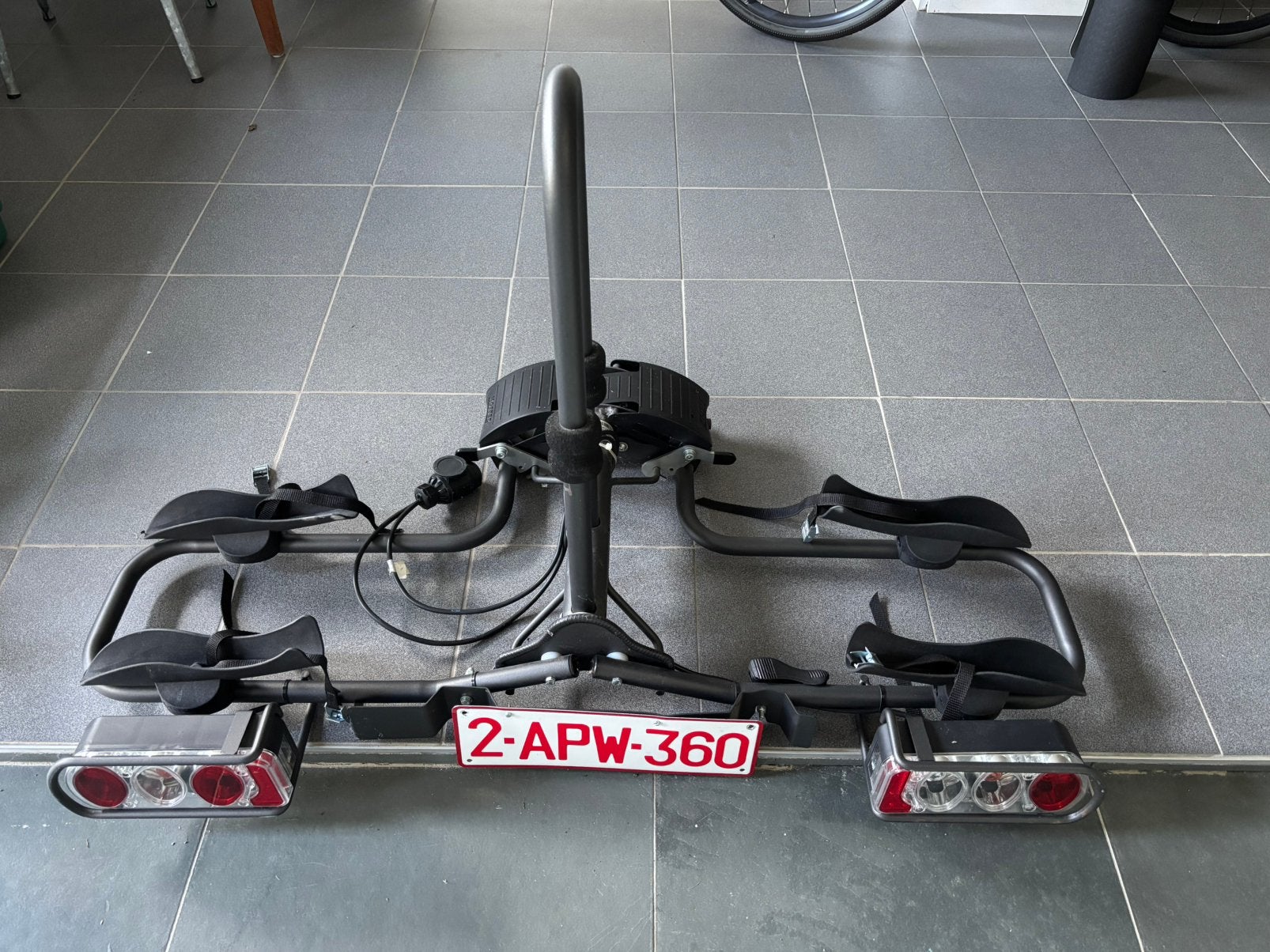 Mottez plooibare fietsendrager model A019P2, Enlèvement, 2 vélos, Utilisé, Support d'attelage