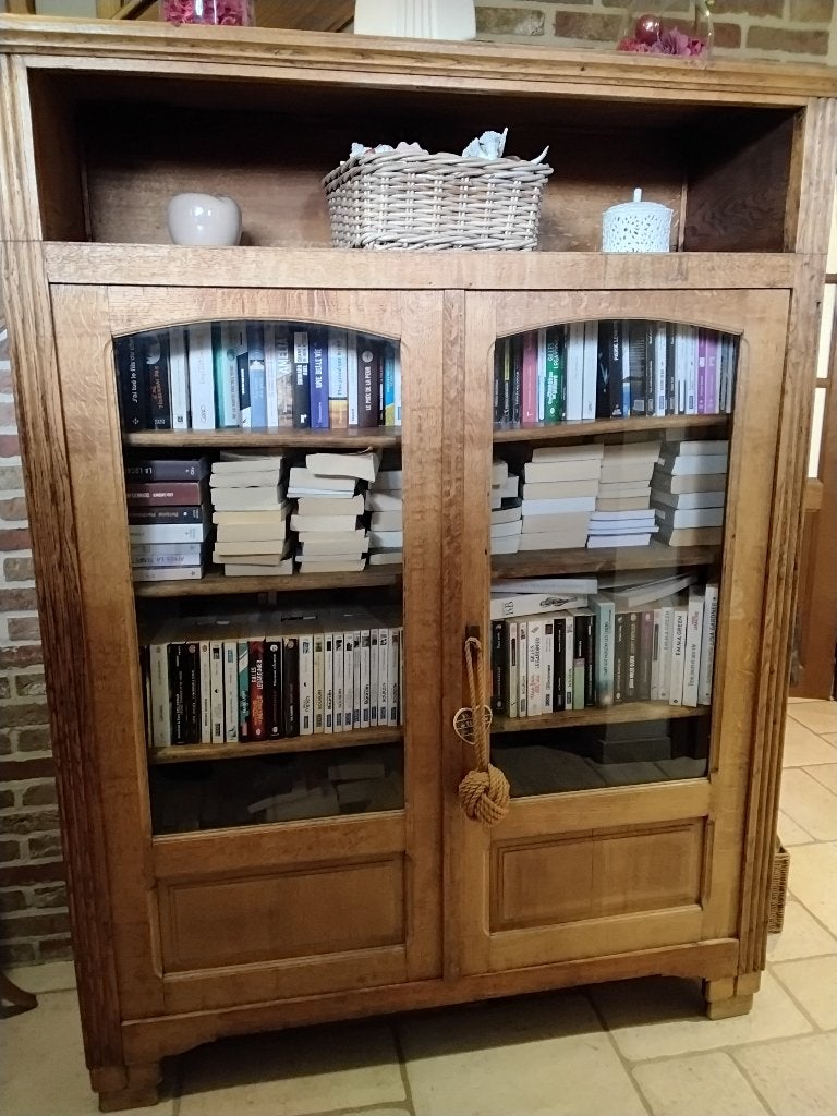 Bibliotheque, Maison & Meubles, Avec porte(s), Utilisé, Chêne, Moins de 50 cm