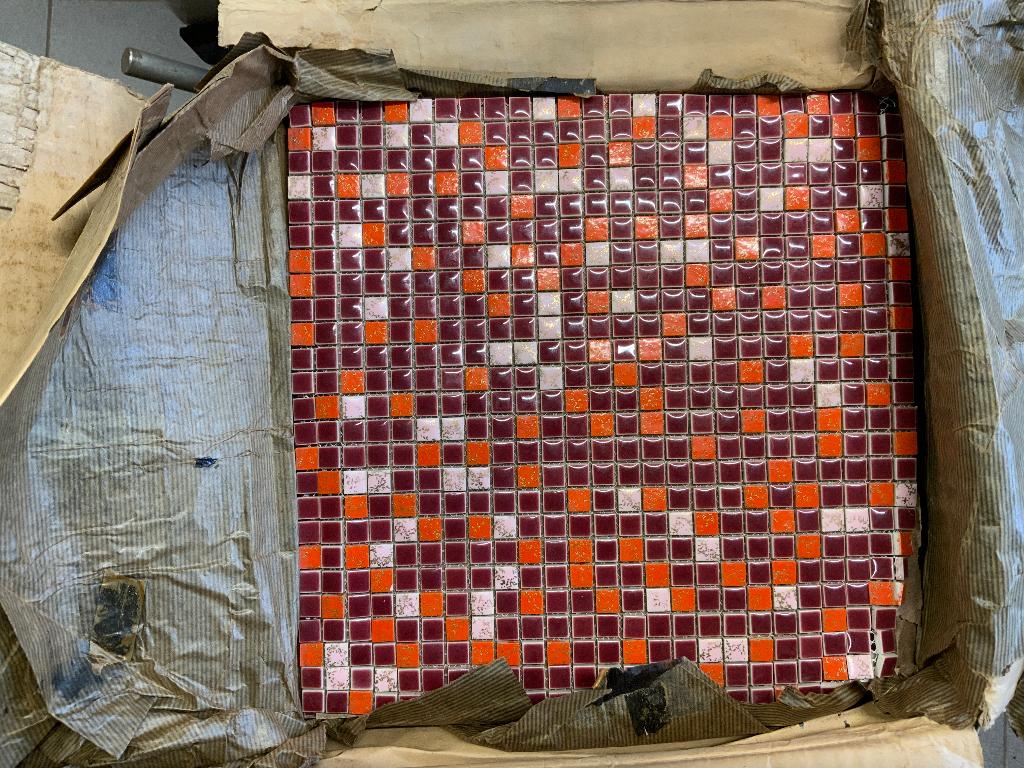 Vintage glas mozaïek tegels, Doe-het-zelf en Bouw, Tegels, Ophalen, Overige materialen, Wandtegels, Nieuw