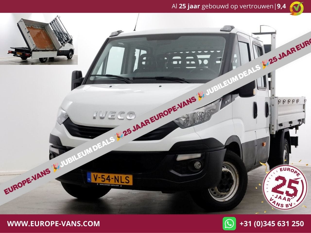 Iveco Daily 35S14 316pk E6 L2H1 D.C. 3-Zijdige Kipper Airco/, Iveco, Wit, Bedrijf, 192 g/km