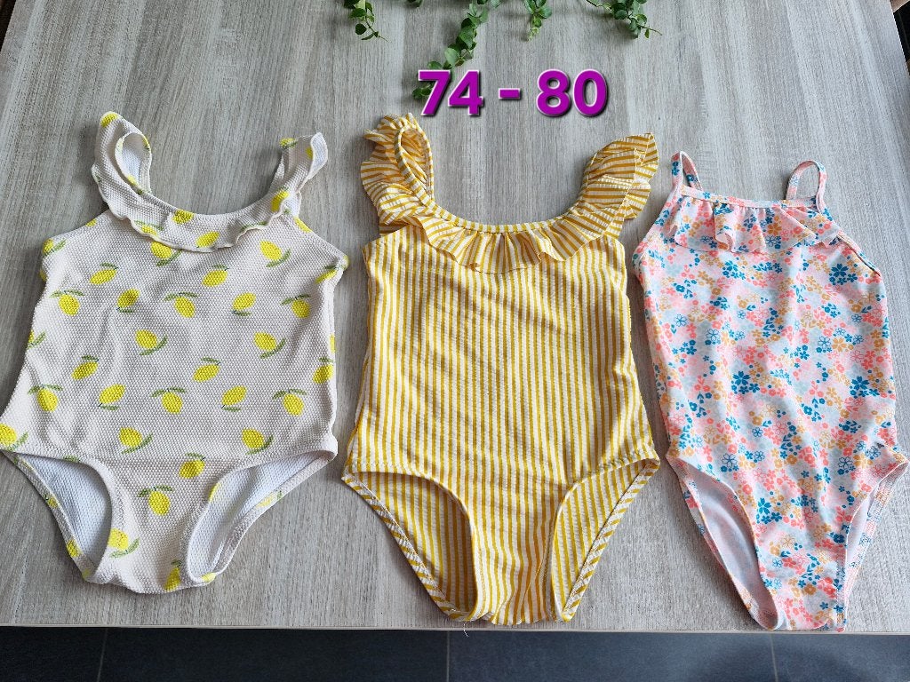 Badpakjes, Kinderen en Baby's, Babykleding | Baby-zwemkleding, Ophalen, Zo goed als nieuw, Maat 74, Meisje