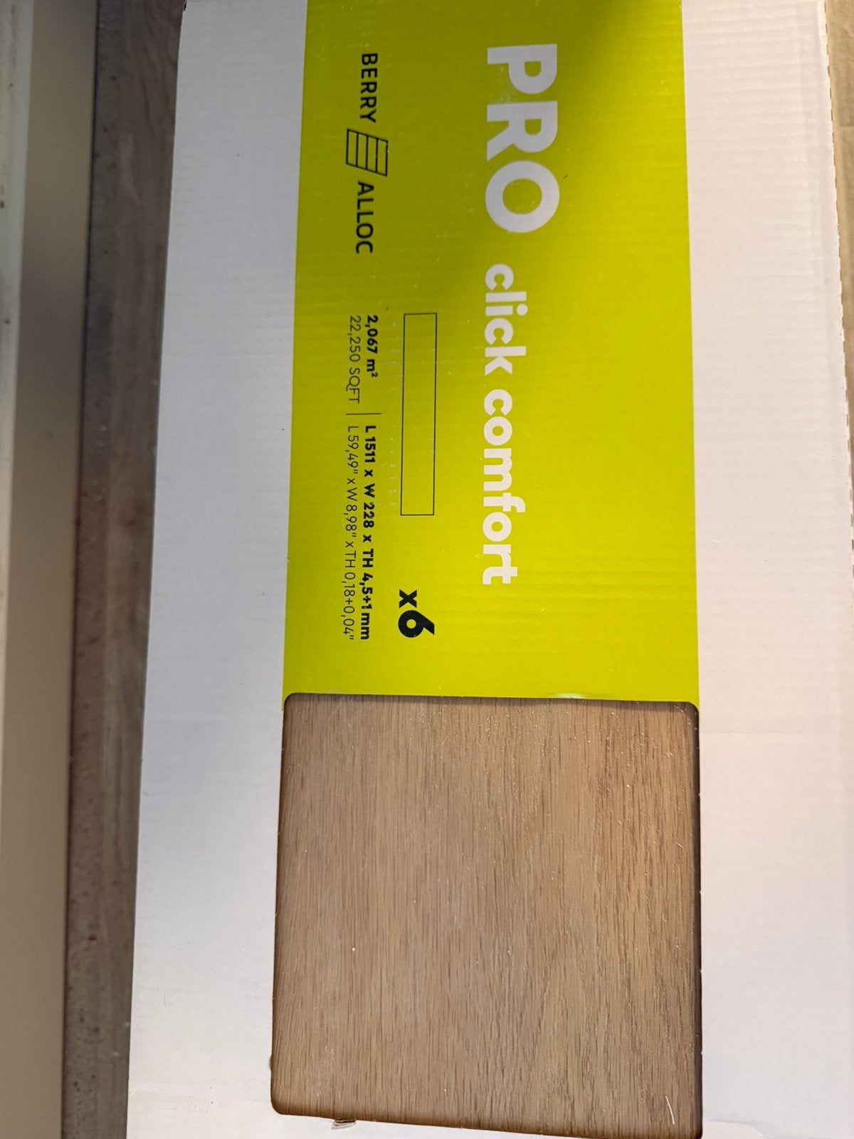Berry Alloc vinyl planks, 200 à 250 cm, Comme neuf, Synthétique, Enlèvement