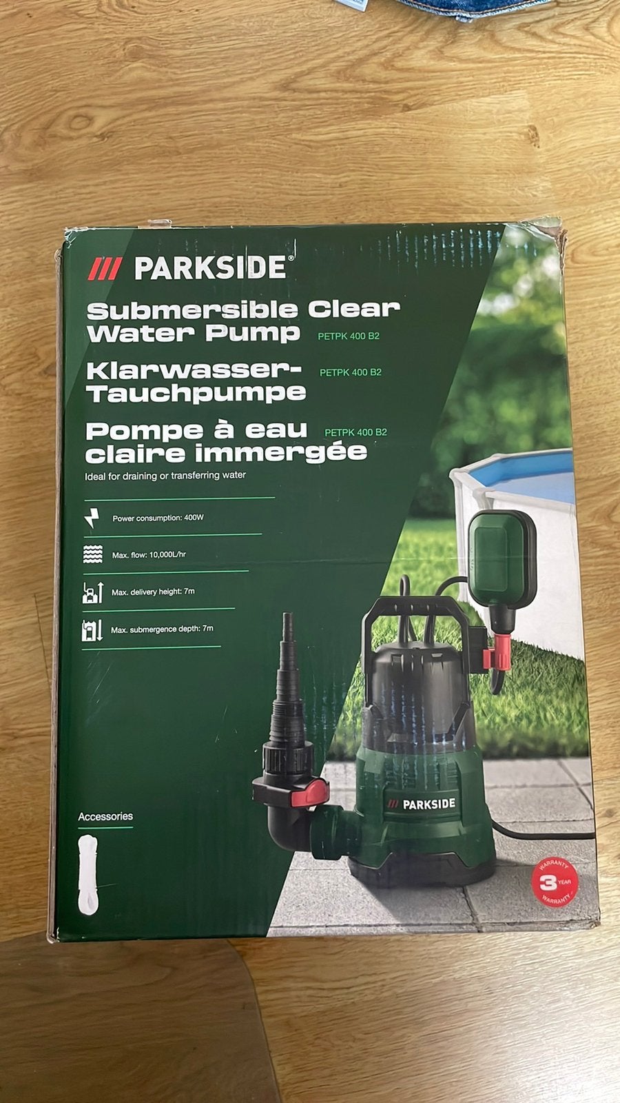 Parkside dompelpomp, Ophalen, Nieuw, Dompelpomp