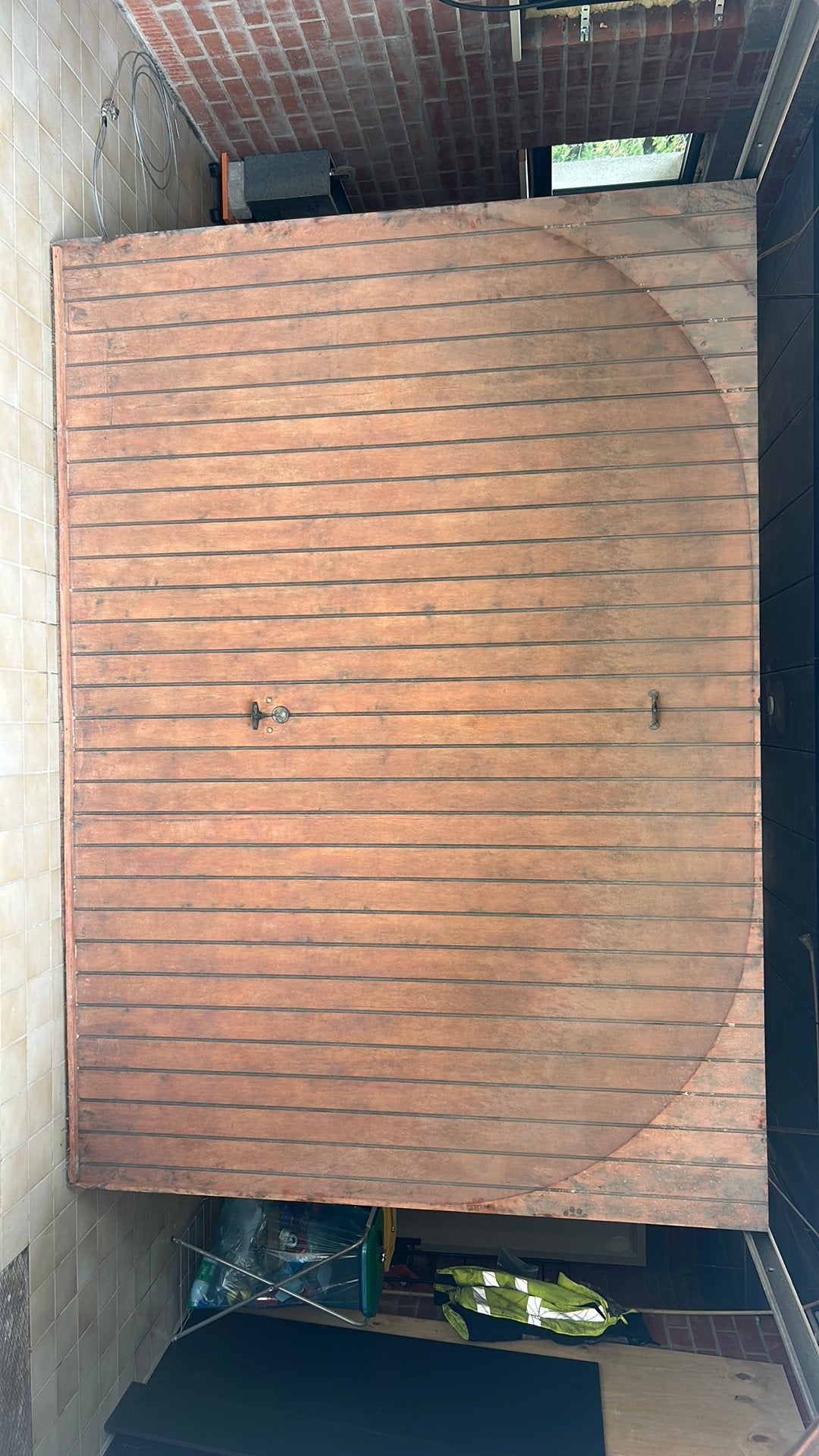 Garage poortblad, Doe-het-zelf en Bouw, Ophalen, Gebruikt, 120 cm of meer, Garagedeur